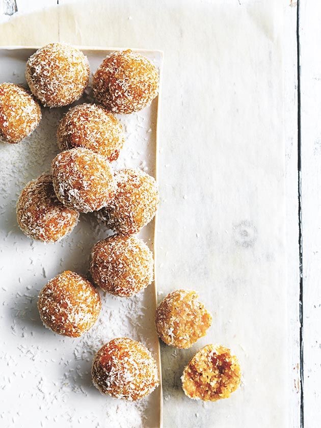 Apricot and coconut balls